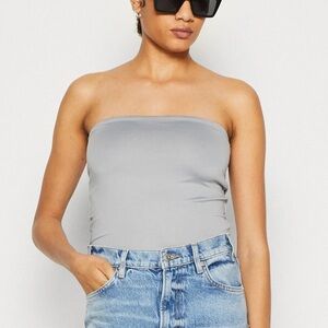 Abercrombie & Fitch BARE SLEEK SEAMLESS TUBE - Top - ‘puritan gray’ NWT